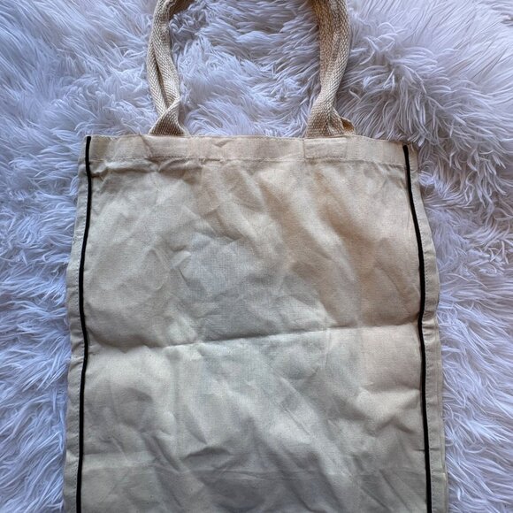 Horse Print Canvas Tote Bag With Woven Handles Beige Eco-Friendly Reusable Shopp - Picture 3 of 9